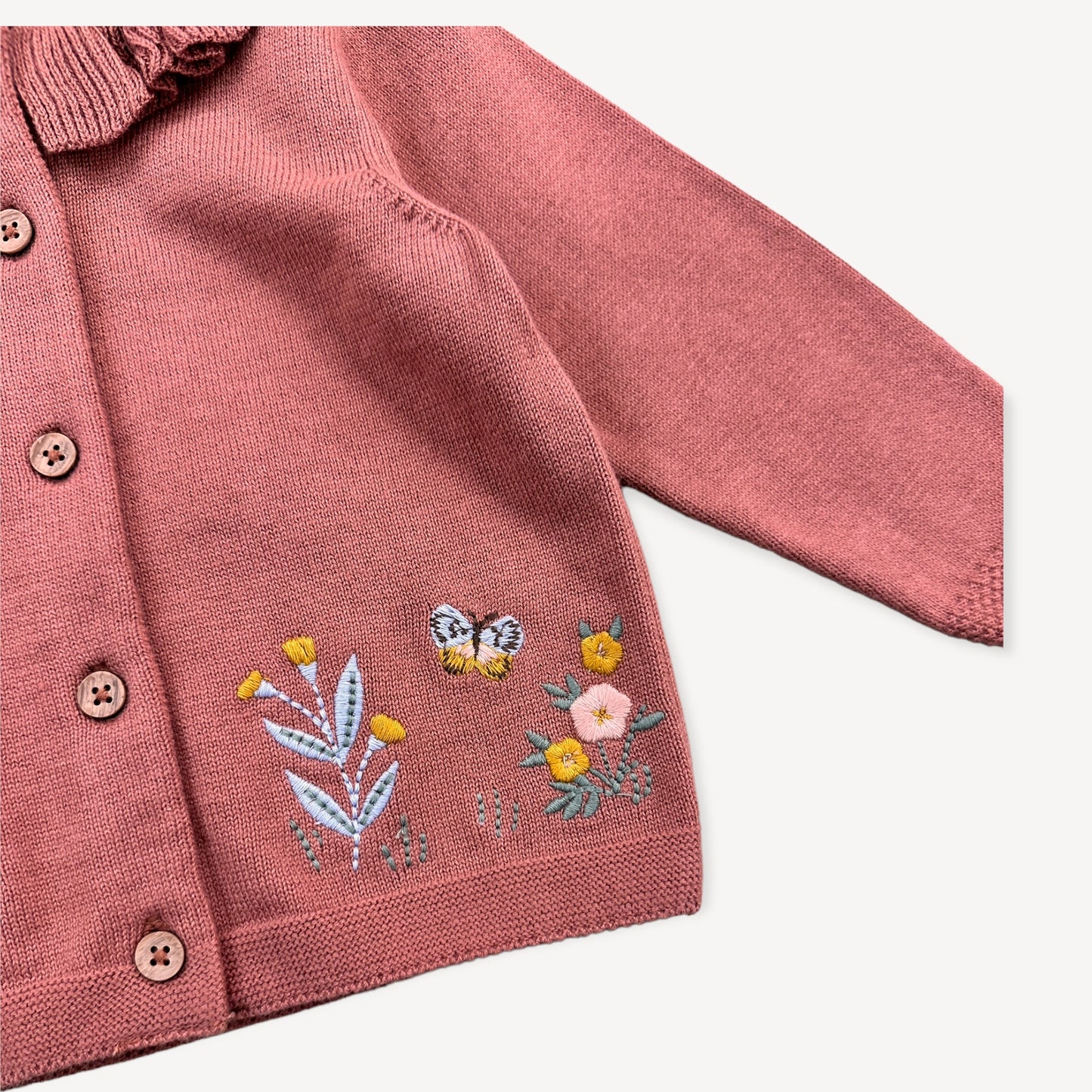 Bird Embroidered Cardigan