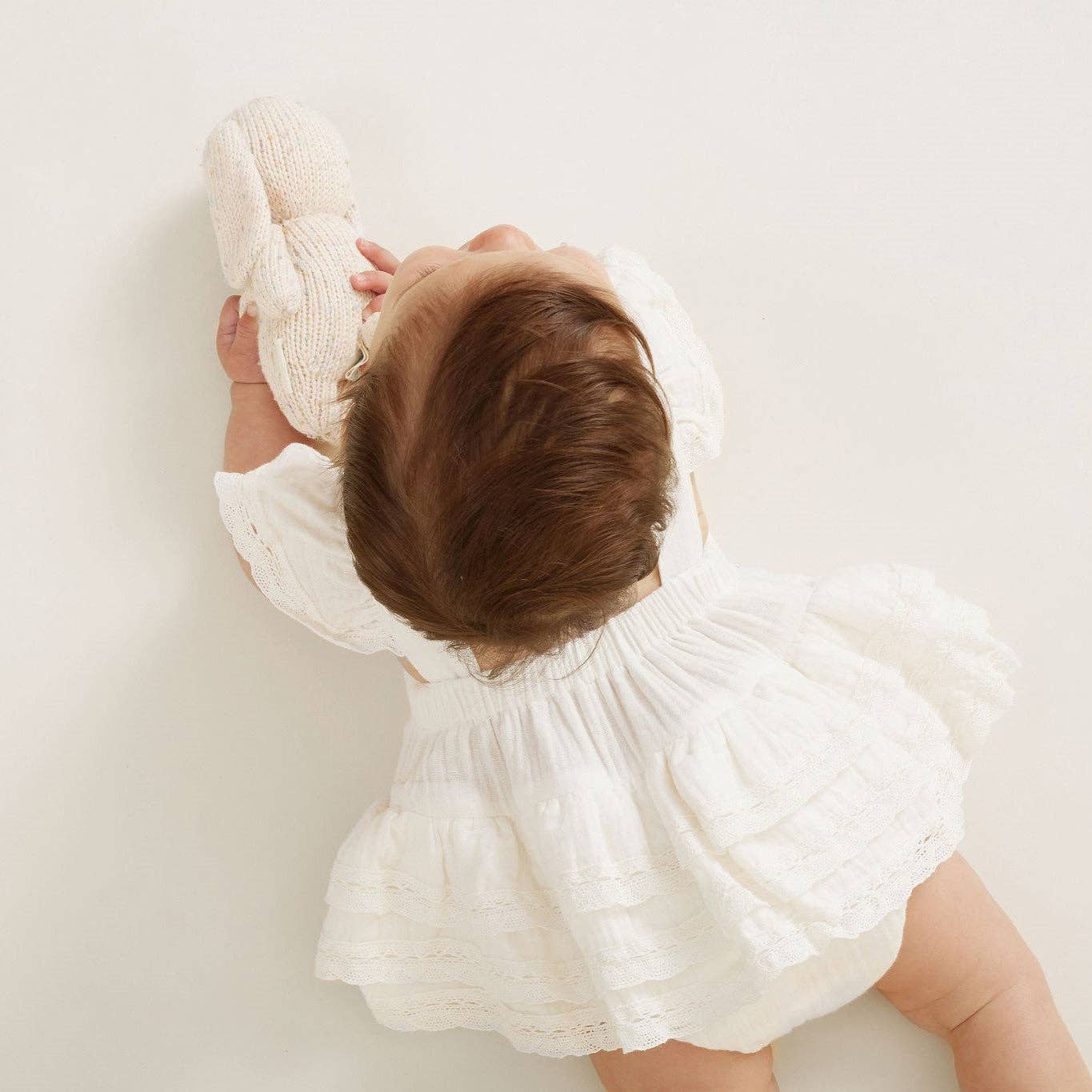 White Muslin Ruffle Playsuit