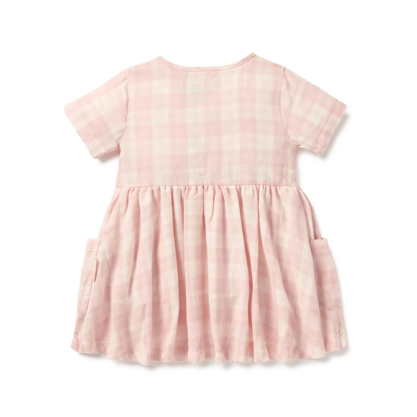 Pink Gingham Muslin Dress