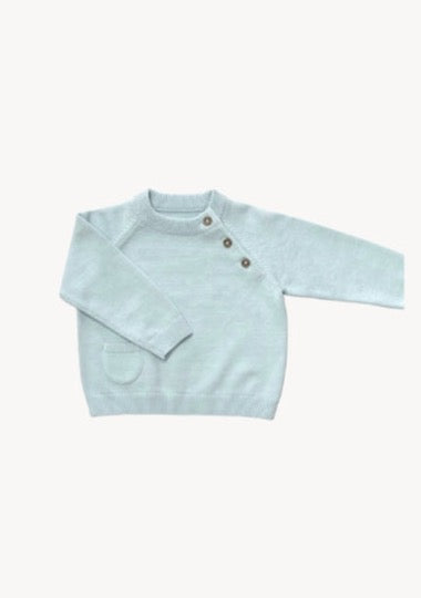 Milan Knit Sweater - Baby Blue