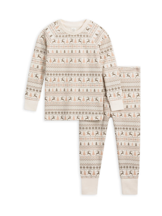 Long Sleeve Jammies - Fairisle / Fawn