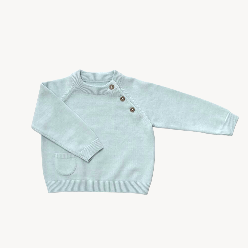 Milan Knit Sweater - Baby Blue