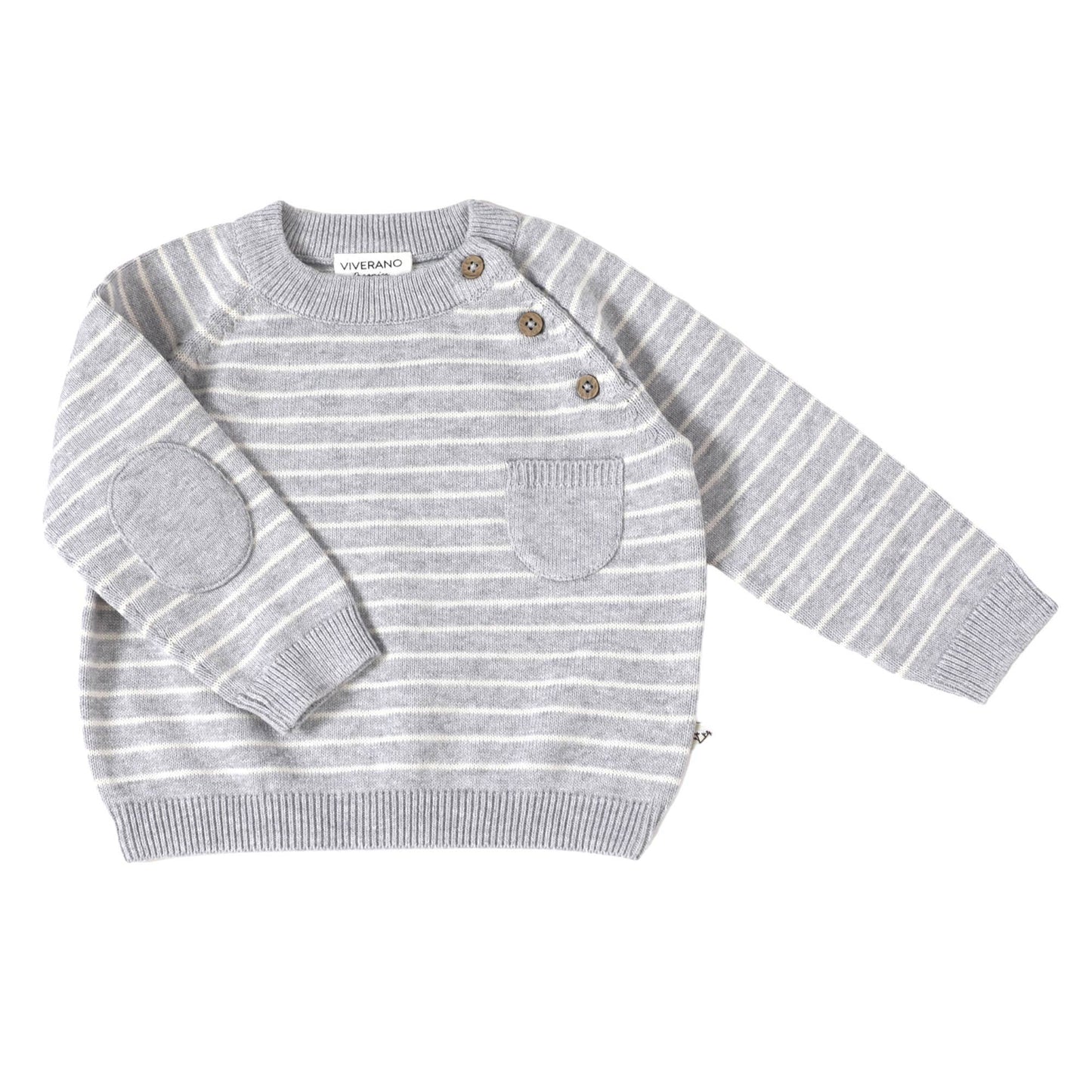 Milan Knit Sweater - Heather Gray Stripe