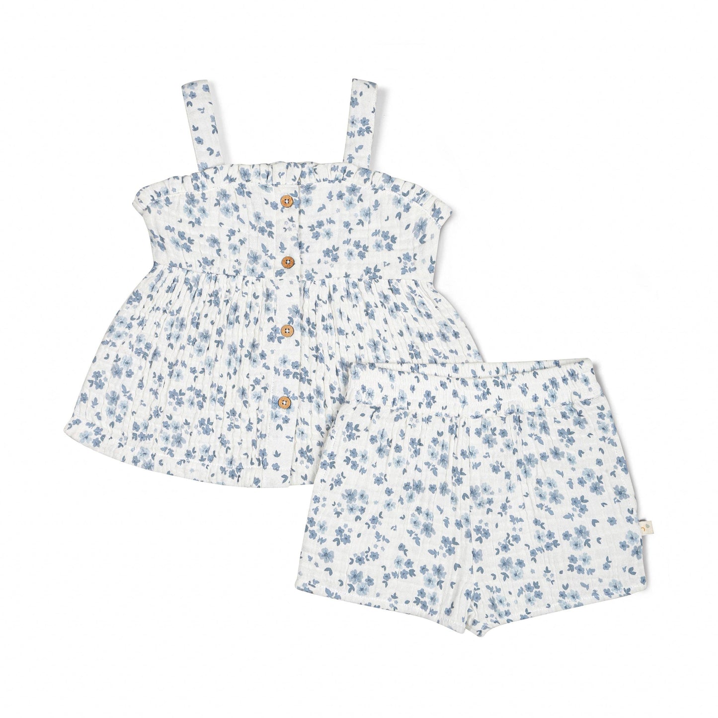 Periwinkle Peplum Top and Shorts Set